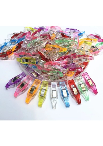 Şeffaf Stil Patchwork Dikiş Yüksek Li Plastik Klipler Dıy Craft Çok Renkli Yorgan Kapitone Klipsi Kenar Klipsi (Yurt Dışından) fiyatları