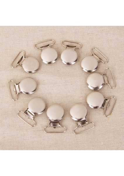 10 Yuvarlak Şekil Emzik Askı Klipsleri Tutucu El Sanatları W Plastik Ekleme 2.5cm (Yurt Dışından)