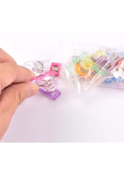 No.9 Tarzı Yeni Çok Renkli Dikiş Klipsi Tığ Işi Örgü Aksesuarları Dıy Kumaş Kelepçeleri Patchwork Plastik Klipler Kağıt Bağlama Klipleri (Yurt Dışından)