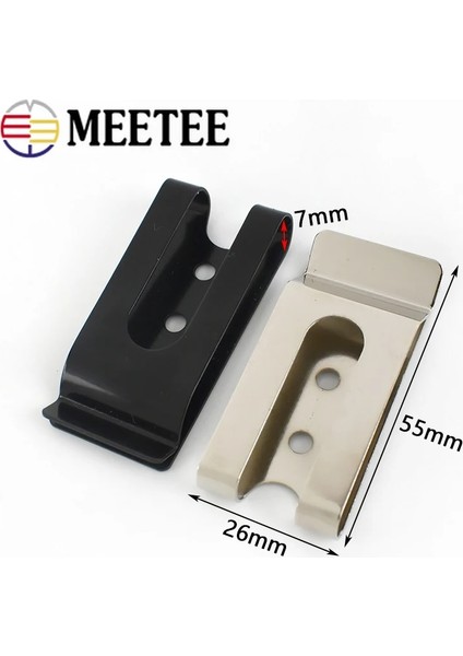 Gümüş Tarzı 5 Adet Meetee Çift Delikli Metal Yaylı Kemer Kılıf Kılıf Klipsli Tokalar Aksesuarlar, 8mm Kapaklı Çiviler Vidalar (Yurt Dışından) fırsatları