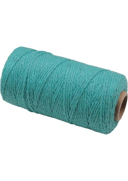 Gök Mavisi Tarzı 100MROLL Renkli Pamuk Ipliği Diy El Dokuma Halat Ince Pamuklu Kordon Dokuma Goblen Halat Halat Bağlama Halatı Dekoratif Malzeme (Yurt Dışından)