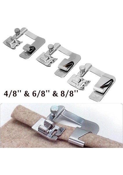 4.8 mm Tarzı Sıcak Satış Dikiş Makinesi Aksesuarı Ayak Baskı Ataşmanı Malzemesi Pres Ayakları Haddelenmiş Endüstriyel Dikiş Makinesi Için Set (Yurt Dışından)