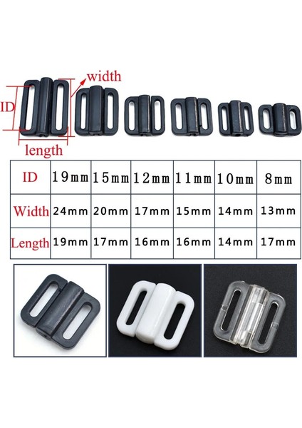 Siyah Stil 20 mm 50 Takım Meetee mm Plastik Sutyen Toka Reçine Ön Kapatma Mayo Klip Bikini Toka Dıy Dikiş Iç Çamaşırı Aksesuarları (Yurt Dışından) fırsatları