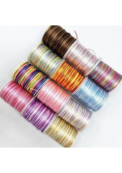 No.12 Tarzı 10 Yardslot Renkli Çin Düğüm Hattı Kordon Ipek Saten Kordon Naylon Kordon Dıy Dize Kolye Bilezik Kordon (Yurt Dışından) modelleri