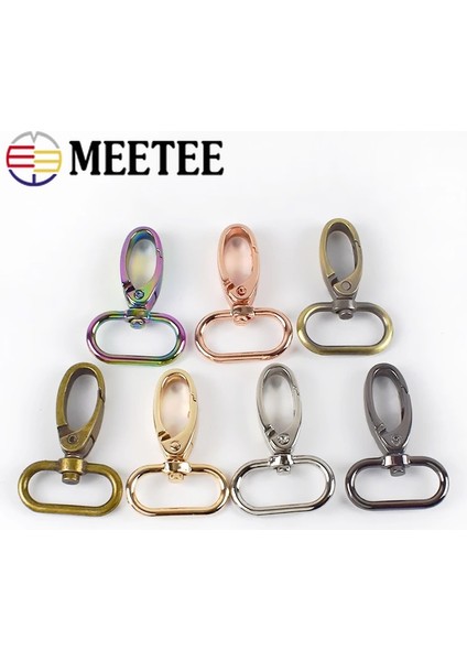 Gül Altın Tarzı 32 mm Meetee mm Metal Kemer Tokaları Döner Istakoz Toka Köpek Tasması Askı Toka Karabina Yapış Kanca Dıy Aksesuar (Yurt Dışından)