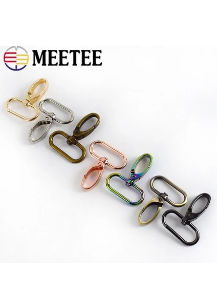Gül Altın Tarzı 32 mm Meetee mm Metal Kemer Tokaları Döner Istakoz Toka Köpek Tasması Askı Toka Karabina Yapış Kanca Dıy Aksesuar (Yurt Dışından)