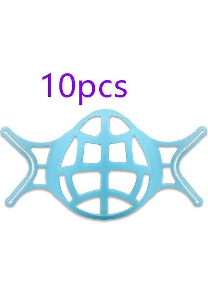 10 Adet Mavi Stil 3D Nefes Alabilir Yüz Maskeleri Filtreler Tutucu Silikon Maske Iç Ped Desteği Yardım Yastık Braketi Yardım Standı Ev Gereçleri (Yurt Dışından)