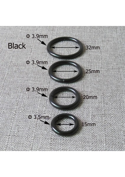 Siyah Stil Iç Çap 15MM 1 Adet Nikel Kaplama Metal O Ring Daire Tekerlek Kemer Tokası Çanta Için Köpek Pet Koşum Bagaj Sırt Çantası Dıy Dikiş Konfeksiyon Aksesuarları (Yurt Dışından)