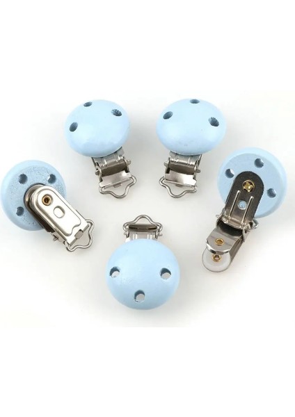 No.6 Tarzı 5 Adetlot 14 Renk Metal Ahşap Bebek Çocuk Emzik Tutucu Klip Sahipleri Sevimli Bebek Yuvarlak Meme Klipsleri Tutucular Aksesuarları (Yurt Dışından)