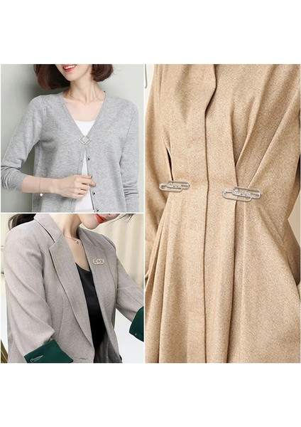 S1 Gümüş Tarzı Kadın Etek Bel Tokası Sabit Giysi Dekorasyon Bel Çevresi Ayarlanabilir Klip Düğme Broş Toka Yüzük Aksesuarları (Yurt Dışından) fırsatları