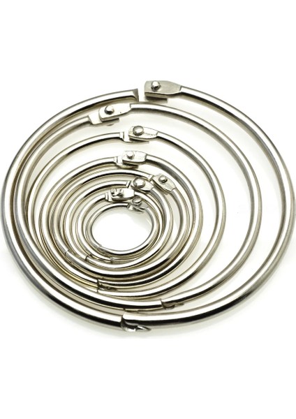 Iç Çap 50MM Stili 5 Adet Gevşek Yaprak Kitap Bağlayıcı Menteşe Yapış O Ring Kilitleme Anahtarlık Metal El Sanatları Parçaları (Yurt Dışından)