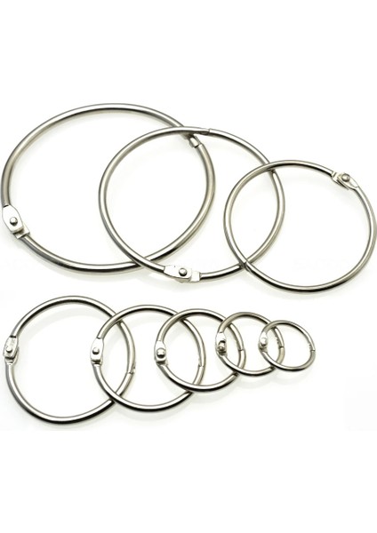 Iç Çap 50MM Stili 5 Adet Gevşek Yaprak Kitap Bağlayıcı Menteşe Yapış O Ring Kilitleme Anahtarlık Metal El Sanatları Parçaları (Yurt Dışından)