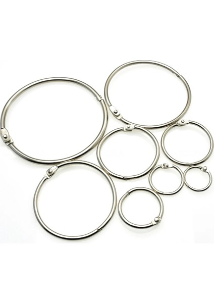 Iç Çap 50MM Stili 5 Adet Gevşek Yaprak Kitap Bağlayıcı Menteşe Yapış O Ring Kilitleme Anahtarlık Metal El Sanatları Parçaları (Yurt Dışından)