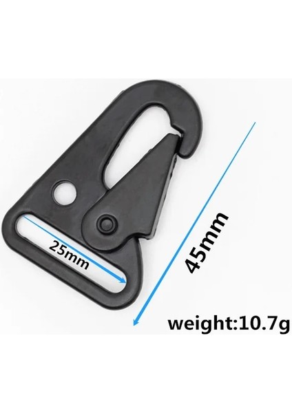 BF355-SIYAHB-25 mm Stili 10 Parça mm Istakoz Karabina Metal Tokalar Açık Sırt Çantası Kemer Dokuma Kanca Toka Anahtarlık Aksesuarları Için Toka (Yurt Dışından)
