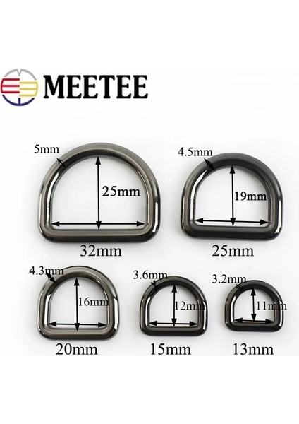 Renkli Stil 16MM Meetee mm Od Halka Metal Tokalar Sırt Çantası Askı Kemer Köpek Pet Yaka Dokuma Toka Dıy Deri Zanaat Çanta Aksesuarları (Yurt Dışından)