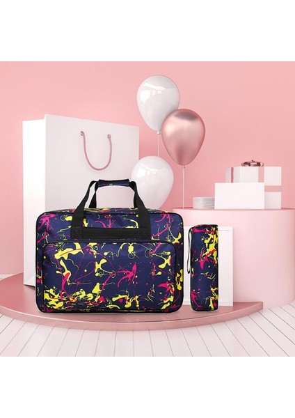 D 46X33X25CM Stili Naylon Seyahat Saklama Torbaları Büyük Kapasiteli Taşınabilir Tote Çok Fonksiyonlu Dikiş Makinesi Çanta Dikiş Aksesuarları Organizatör Açık (Yurt Dışından)