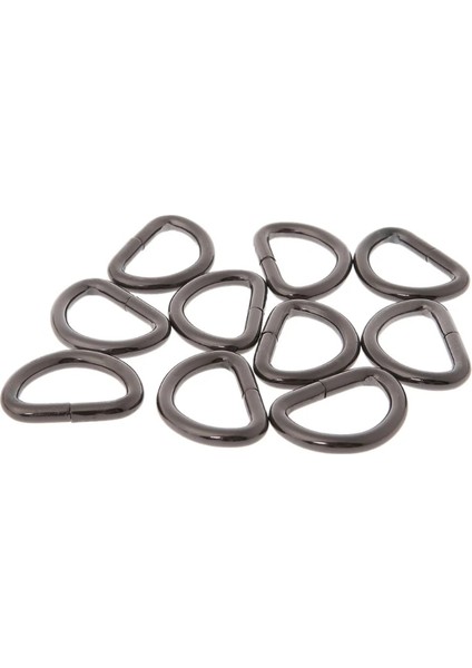 No.4 Tarzı 1.3cm Lot Metal Yarım Yuvarlak Şekilli Kaynaksız D Halka Pet Köpek Yaka Tasma Halat Koşum Sırt Çantası Toka mm (Yurt Dışından)