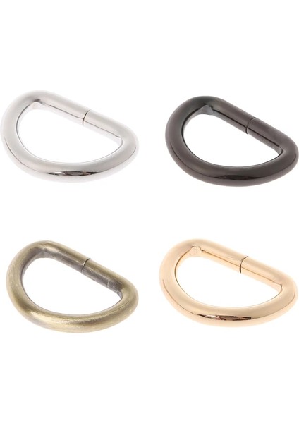 No.4 Tarzı 1.3cm Lot Metal Yarım Yuvarlak Şekilli Kaynaksız D Halka Pet Köpek Yaka Tasma Halat Koşum Sırt Çantası Toka mm (Yurt Dışından) fiyatları