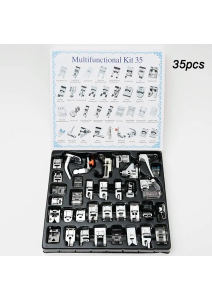 35 Adet Tarzı Adet Dikiş Makinesi Malzemeleri Dikiş Makineleri Için Baskı Ayağı Ayakları Ayak Kiti Brother Singer Janome Için Kutulu Set (Yurt Dışından)