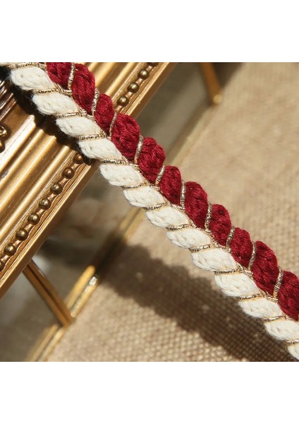 Siyah Stil 3 M 1.5 cm Geniş Altın Çizgi Pamuk Örgü Dokuma Dantel Şerit Bükülmüş Halat Dıy Eşarp Takı Giyim Ev El Sanatları Dikiş Aksesuarları (Yurt Dışından) indirimleri