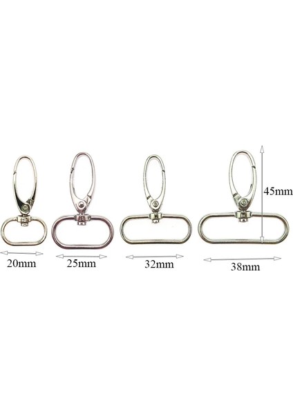 Antik Pirinç Tarzı 45X25MM Etal Bagaj Çantası Köpek Tokası Anahtarlık Istinat Halkası Klip Craft Istakoz Toka Anahtarlık Anahtarlık mm (Yurt Dışından) modelleri