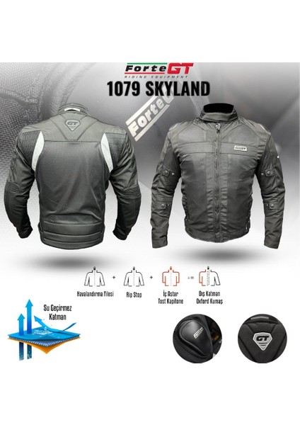 Forte Gt 2001079 Skyland - 4 Mevsim Motosiklet Mont