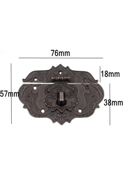 No.14 Tarzı 1 Takım Antik Pirinç Ahşap Kasa Çile Vintage Stil Dekoratif Mücevher Hediye Kutusu Bavul Çile Mandalı Kanca Mobilya Toka Toka Kilidi (Yurt Dışından)