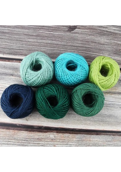 U Tarzı 1 Rulo Dia Doğal Jüt Halat El Yapımı Dıy Craft Kordon Dekoratif Halat Renkli Sarı Yeşil Mavi Mor Ev Dekorasyonu (Yurt Dışından)
