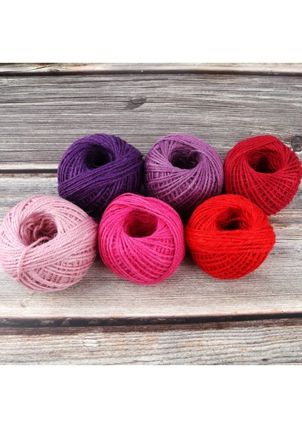 U Tarzı 1 Rulo Dia Doğal Jüt Halat El Yapımı Dıy Craft Kordon Dekoratif Halat Renkli Sarı Yeşil Mavi Mor Ev Dekorasyonu (Yurt Dışından)