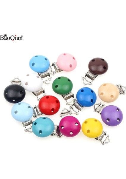 B00679 Bebe Mavisi Stili 5 Adet Ahşap Metal Çok Renkli Bebek Emzik Klipleri Giyim Yuvarlak Klipsler Dıy Bebek Askı Konfeksiyon Klipleri Aksesuarları (Yurt Dışından) modelleri