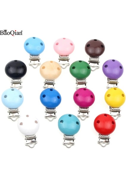 B00679 Bebe Mavisi Stili 5 Adet Ahşap Metal Çok Renkli Bebek Emzik Klipleri Giyim Yuvarlak Klipsler Dıy Bebek Askı Konfeksiyon Klipleri Aksesuarları (Yurt Dışından) fırsatları