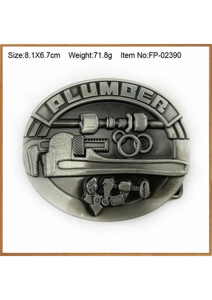 Tesisatçı Tarzı Buckleclub Çinko Alaşımlı Mekanik Kemer Tokası Kaynakçı Makinist Elektrikçi Marangoz Kemer Tokası 4 cm Genişliğinde Kemer Kalaylı Kaplama (Yurt Dışından)