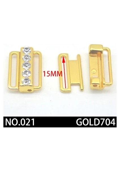 NO021 GOLD704 15MM Stili 2 Parça 2pcslot Gümüş Altın Dikdörtgen Bant Kapatma Kancası ve Toka Taklidi Sutyen Tokası Bel Uzatıcılar Giysi Üzerinde Dikiş Sutyen Klip Kanca (Yurt Dışından)