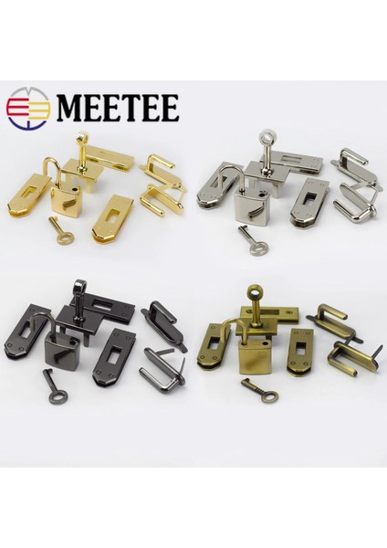 Pirinç Tarzı 45MM-1 Takım Meetee 1 Takım (7 Adet) Setleri Renkler Metal Çanta Donanım Aksesuarları Kadın Çanta Toka Kilit Toka Dıy Parçası Deri El Sanatları (Yurt Dışından) fiyatları