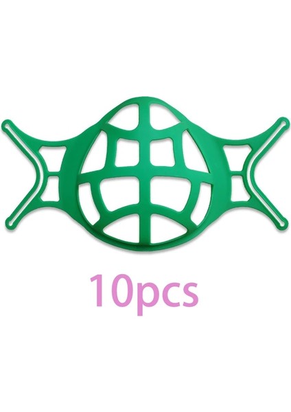10 Adet Yeşil Stil 3D Nefes Alabilir Yüz Maskeleri Filtreler Tutucu Silikon Maske Iç Ped Desteği Yardım Yastık Braketi Yardım Standı Ev Gereçleri (Yurt Dışından)