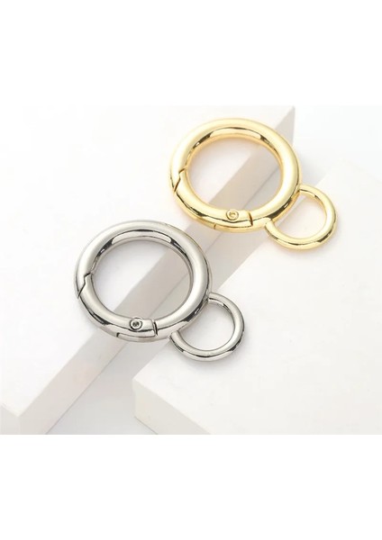 Gümüş Tarzı 28MM mm Yaylı Toka Metal Açık Halka Bagaj Aksesuarları Peluş Top Kolye Anahtarlık Çanta Kemer Kayışı Toka Köpek Zinciri Çıtçıt (Yurt Dışından) fiyatları