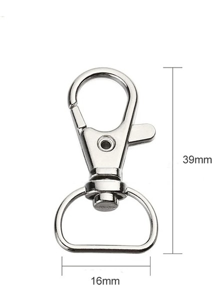16MM Tarzı Metal Döner Tetik Istakoz Toka Giyim Dikiş Kumaş Anahtarlık Yüzük Snap Kanca Kordon Dıy Craft (Yurt Dışından)