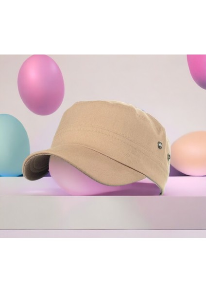 %100 Keten Mevsimlik Ünisex Castro Şapka Kep Kasket