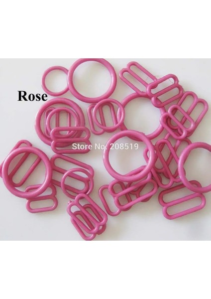 Gösteri Tarzı Olarak Gül 8mm Kemere Sığdır Nbnlaf Sütyen Tokaları (O Ring + 8 Slider) Renkli Plastik Toka Düğmeleri Iç Giyim Aksesuarları (Yurt Dışından)