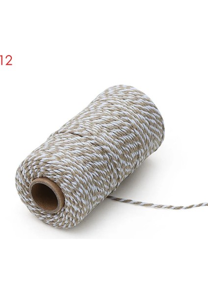 No.12 Tarzı 100METERSROLL 2ply Fırıncılar Sicim Dize Pamuk Kordonlar Halat Ev Dekorasyonu Için El Yapımı Noel Hediyesi Ambalaj Zanaat Projeleri Dıy Kordon (Yurt Dışından) fiyatları