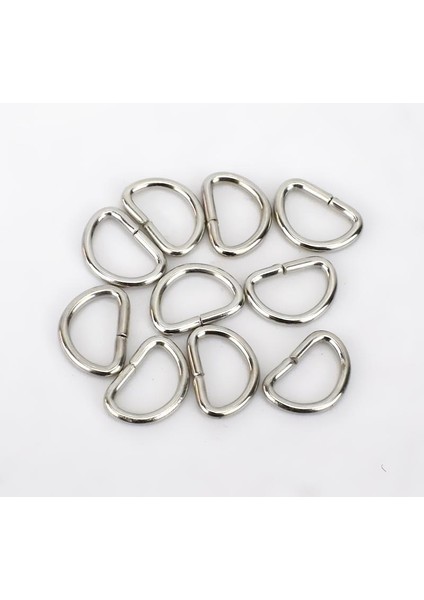 Gümüş Tarzı 100 Adet Meetee mm D Halka Toka Metal Açılış Köpek Yaka Zincir Dokuma Yüzükler Tokalar Dıy Çanta Donanım Aksesuarları BF073 (Yurt Dışından)