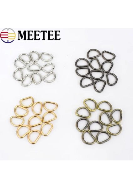 Gümüş Tarzı 100 Adet Meetee mm D Halka Toka Metal Açılış Köpek Yaka Zincir Dokuma Yüzükler Tokalar Dıy Çanta Donanım Aksesuarları BF073 (Yurt Dışından) modelleri