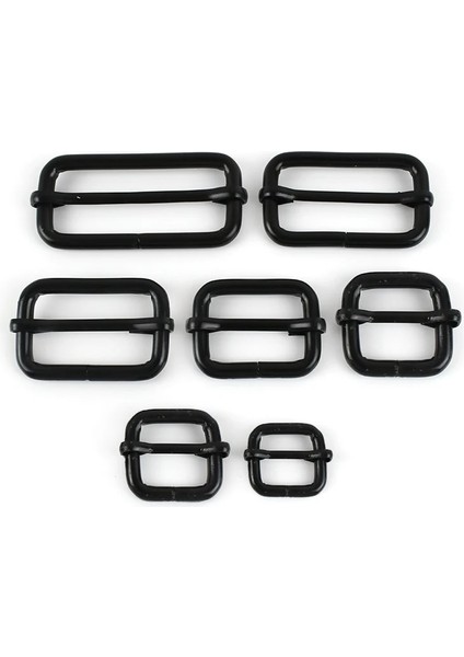 Siyah Stil 13 mm 5 Adet Metal Slaytlar Tri-Glides Makaralı Tokalar Çanta Askısı Kaydırıcı Ayar Kemer Tokası Çanta Dıy Konfeksiyon Aksesuarları (Yurt Dışından)