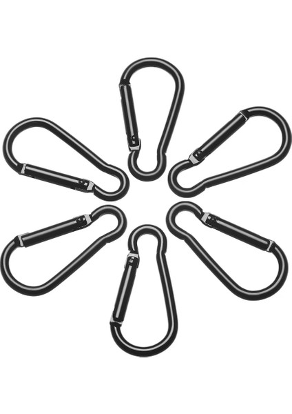 Style1 -6pcs Tarzı Siyah Alüminyum Alaşımlı D Karabina Açık Yaylı Klipsli Su Şişesi Kancaları Anahtarlık Giyim Çantası Için Quickdraws (Yurt Dışından) indirimleri