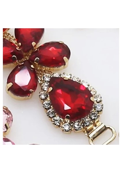 No.3 Parlak Kırmızı Stil 2018 Yeni Char Akrilik Zincir Dıy Konfeksiyon Dikiş Aksesuarları Metal Kristal Rhinestone Bikini Konnektörler Toka (Yurt Dışından)