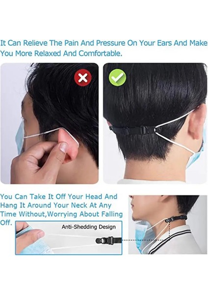 5pc B Tarzı Ayarlanabilir Maske Uzatma Kemeri Bandaj Maske Kancası Kaymaz Kulak Ipi Salvaorejas Mascarillas Maske Tutucu Koruma Maskeleri (Yurt Dışından) indirimleri