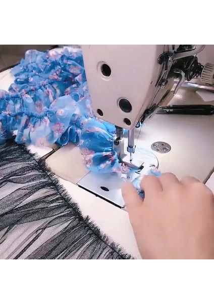 Endüstriyel Dikiş Makinası Parçaları Ince Malzeme Pileli Baskı Ayakları, Ince Malzeme Için Düzensiz Küçük Kıvrımlar (Yurt Dışından)