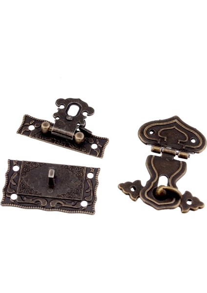 No.11 Stili 1 Takım Antik Pirinç Ahşap Kasa Çile Vintage Stil Dekoratif Mücevher Hediye Kutusu Bavul Çile Mandalı Kanca Mobilya Toka Toka Kilidi (Yurt Dışından) fırsatları