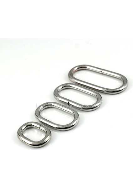 Gümüş Tarzı Kimlik 20MM 1 Adet Metal Oval Halka Toka Döngüler Dokuma Deri El Sanatları Çanta Askısı Kemer Tokası Konfeksiyon Dıy Aksesuar mm (Yurt Dışından)