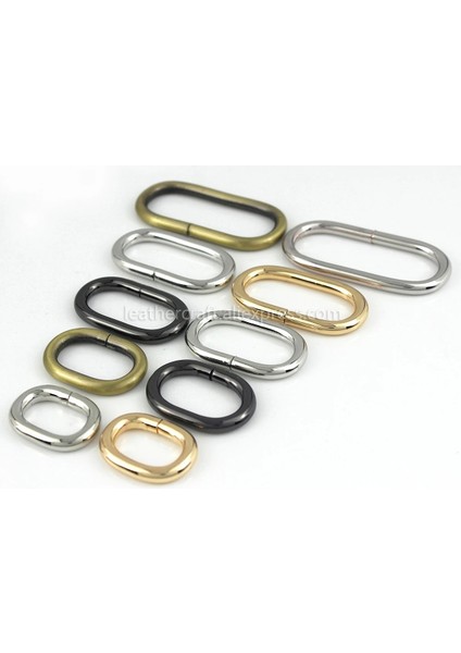Gümüş Tarzı Kimlik 20MM 1 Adet Metal Oval Halka Toka Döngüler Dokuma Deri El Sanatları Çanta Askısı Kemer Tokası Konfeksiyon Dıy Aksesuar mm (Yurt Dışından)